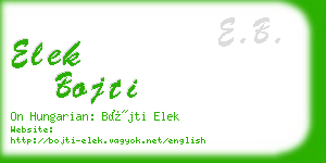 elek bojti business card